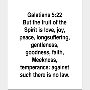 Galatians 5:22  King James Version (KJV) Bible Verse Typography Gift Posters and Art